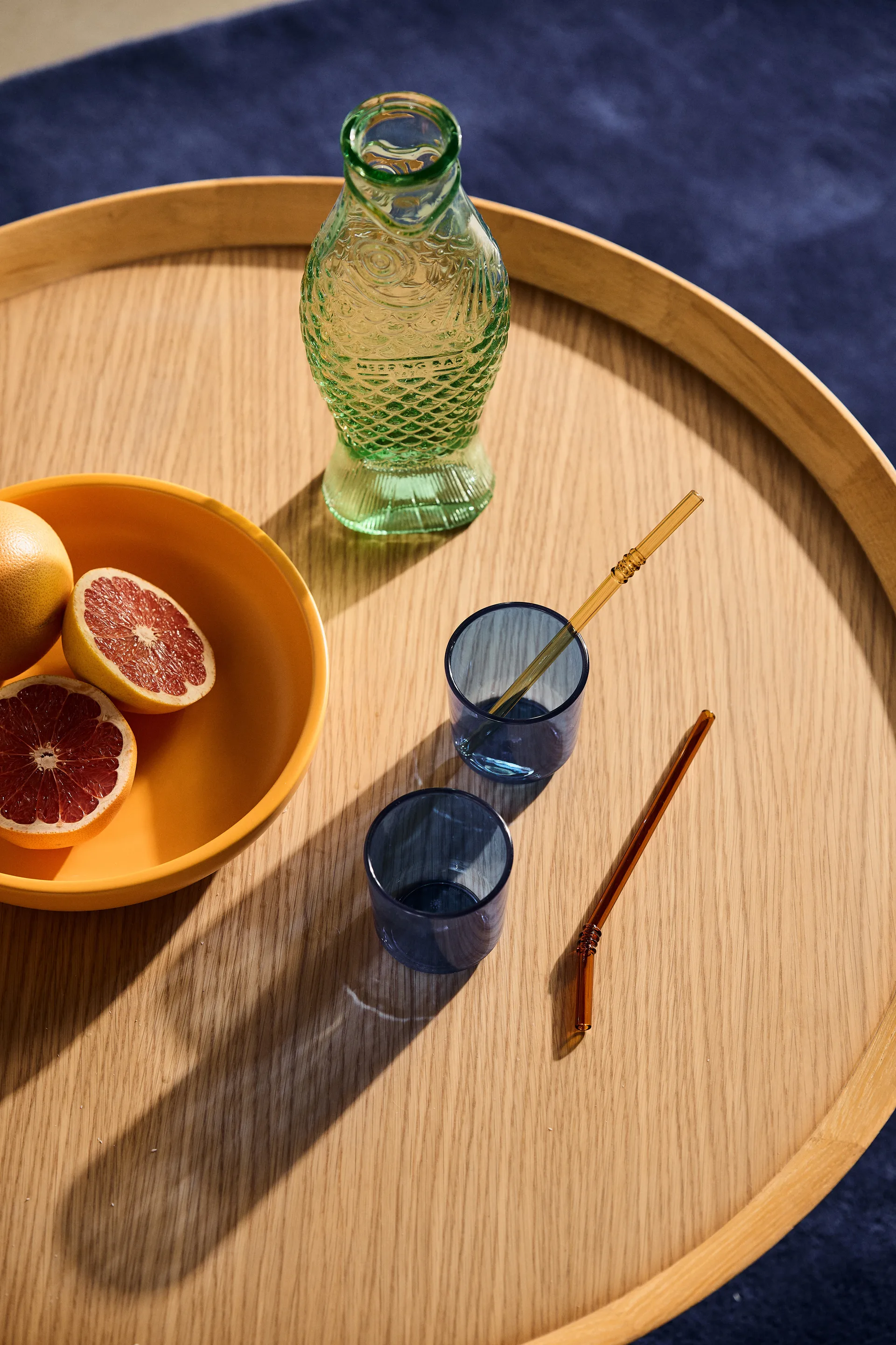 Bouteille en verre Fish & Fish 85 cl, Green Serax