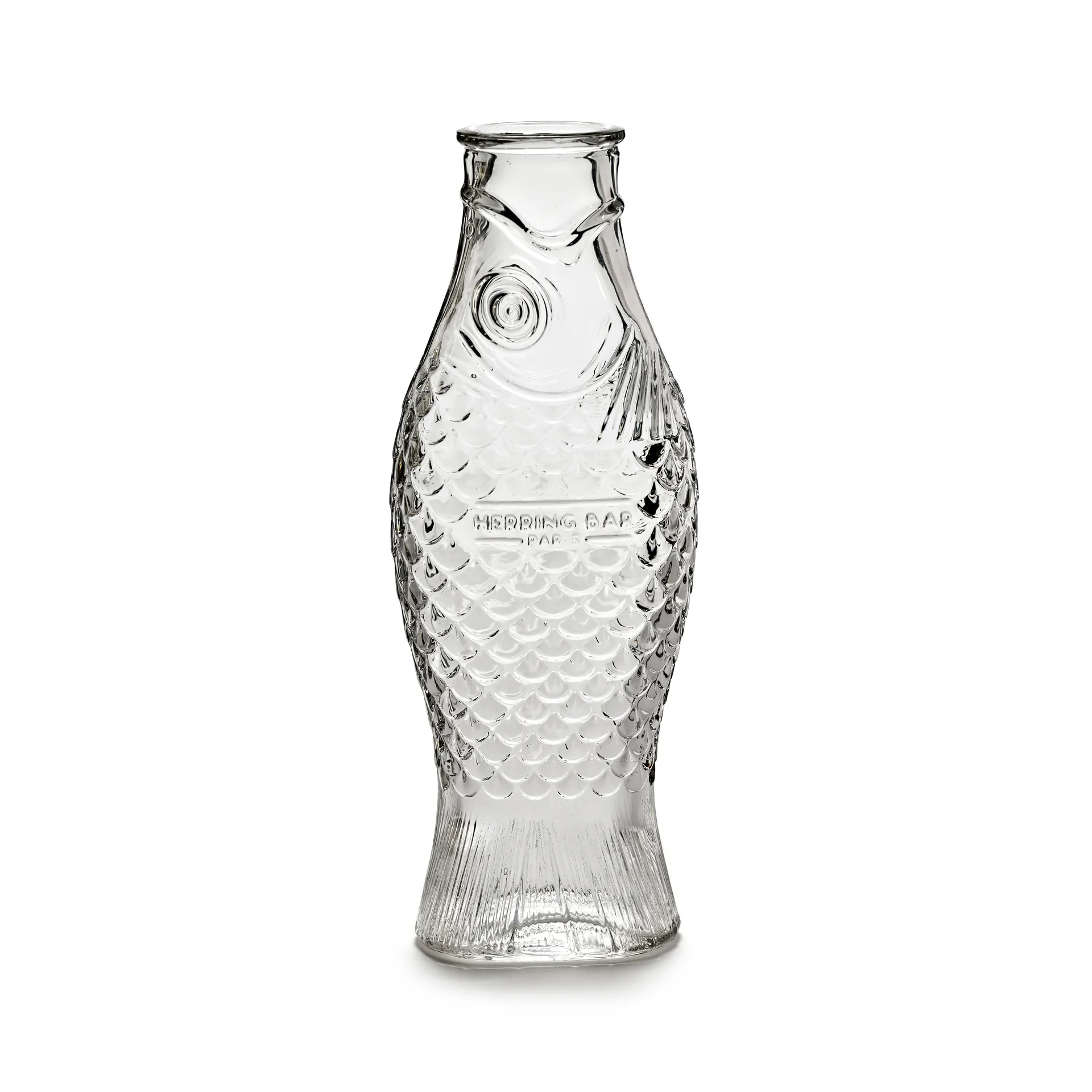 Bouteille en verre Fish & Fish 85 cl, Transparent Serax