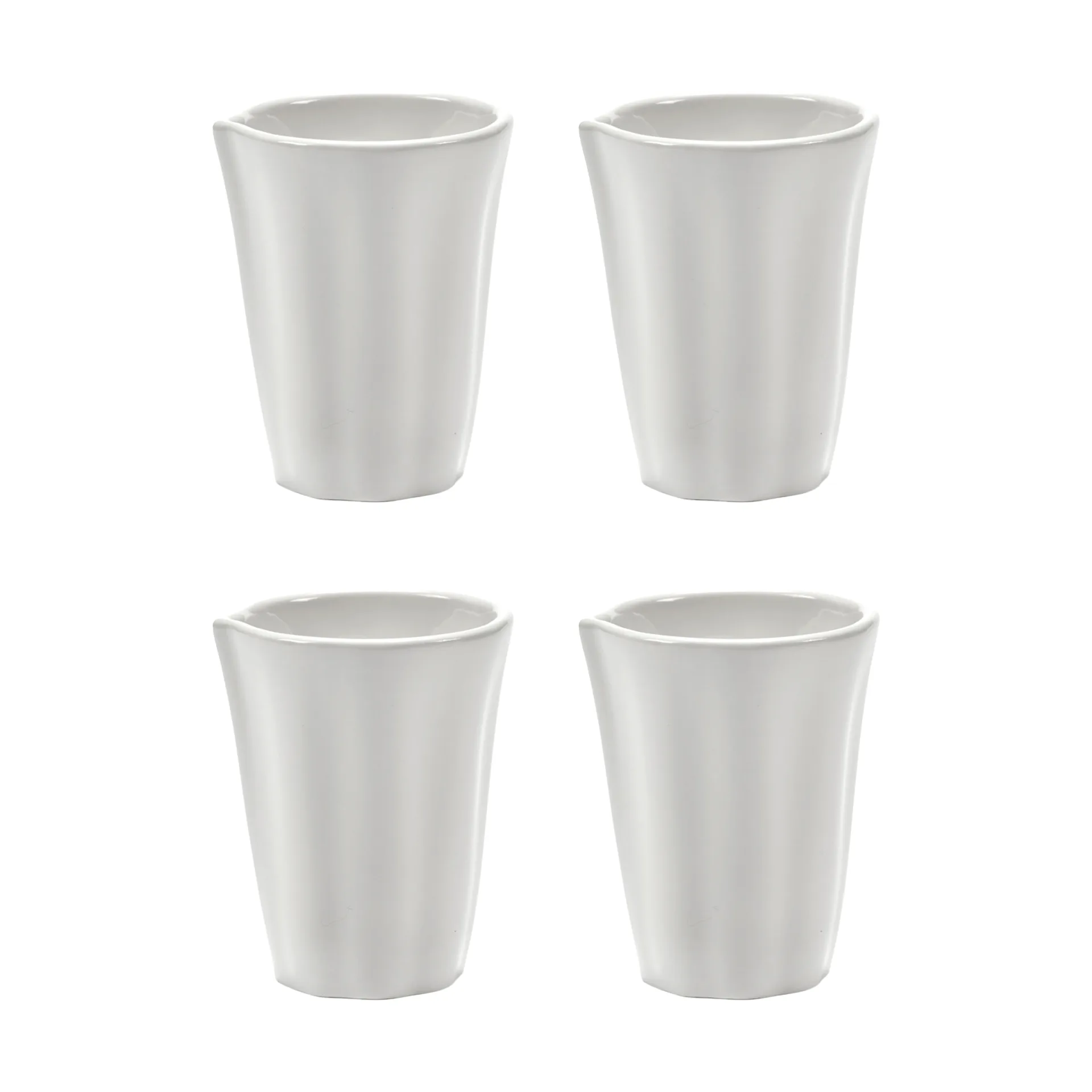 Carafe à lait Silhouette 7 cl lot de 4, Blanc Serax