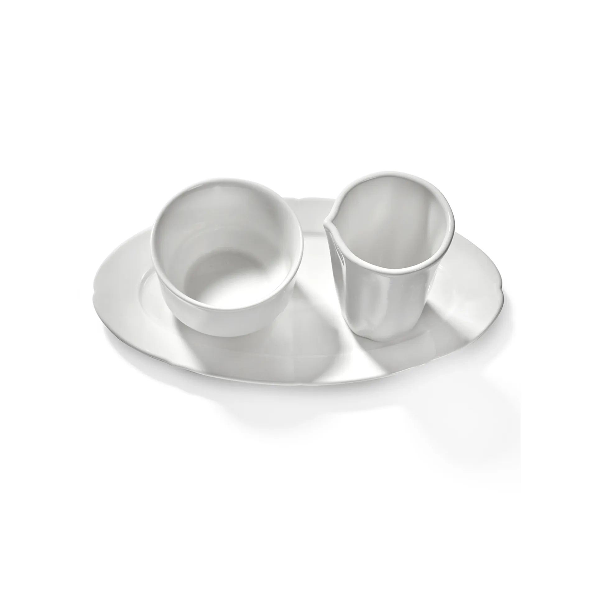 Carafe à lait Silhouette 7 cl lot de 4, Blanc Serax
