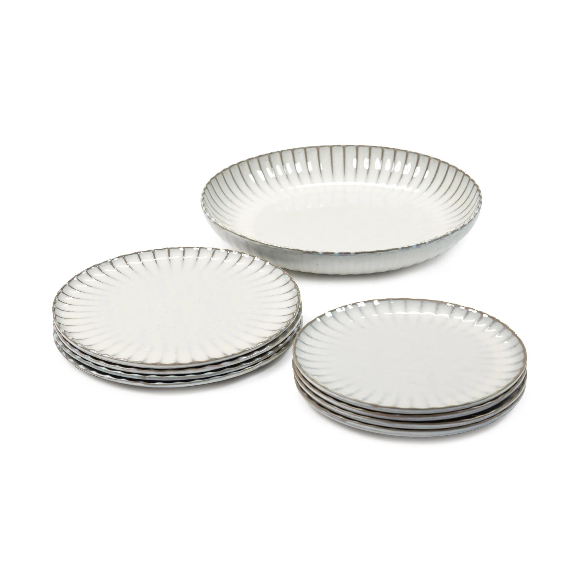 Inku dinner set 9 pièces, White Serax