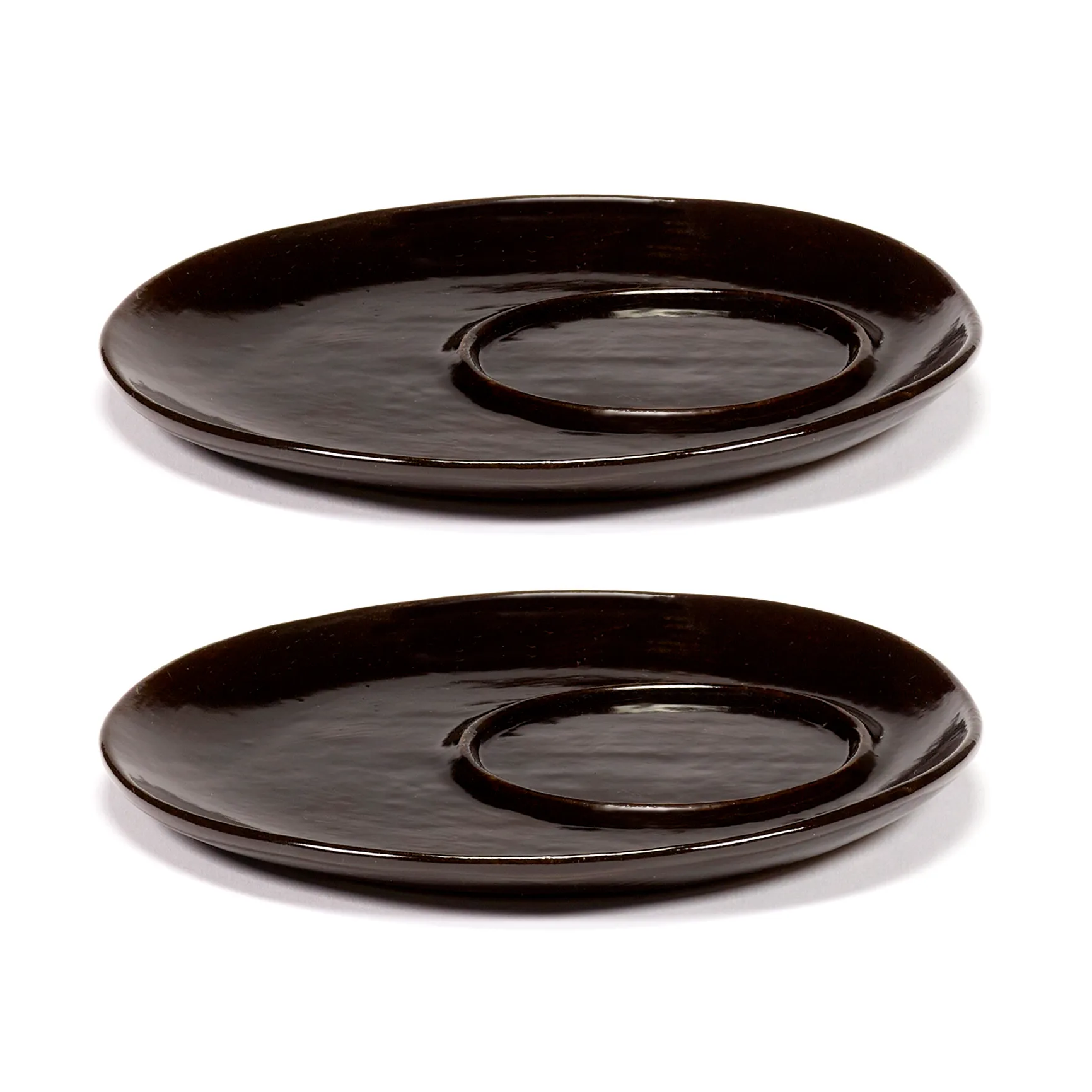 La Mère soucoupe pour tasse à café Ø14,5 cm lot de 2, Dark brown Serax