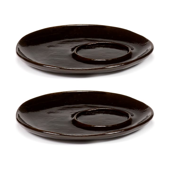 La Mère soucoupe pour tasse à expresso Ø11 cm lot de 2 - Dark brown - Serax