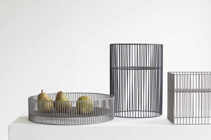 Panier carré Turn 22x22 cm, Gris Serax