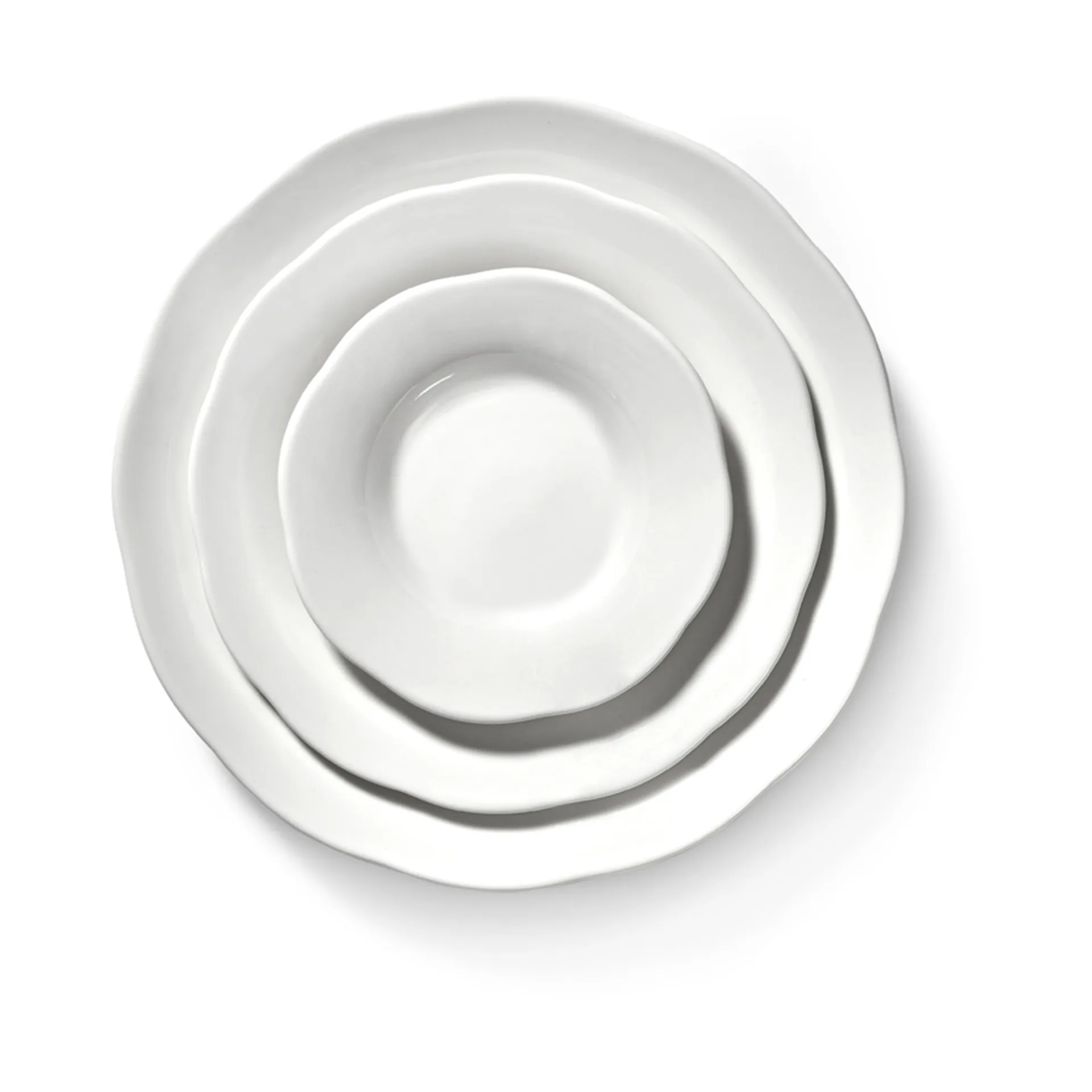 Petite assiette creuse Silhouette M Ø15 cm lot de 4, Blanc Serax