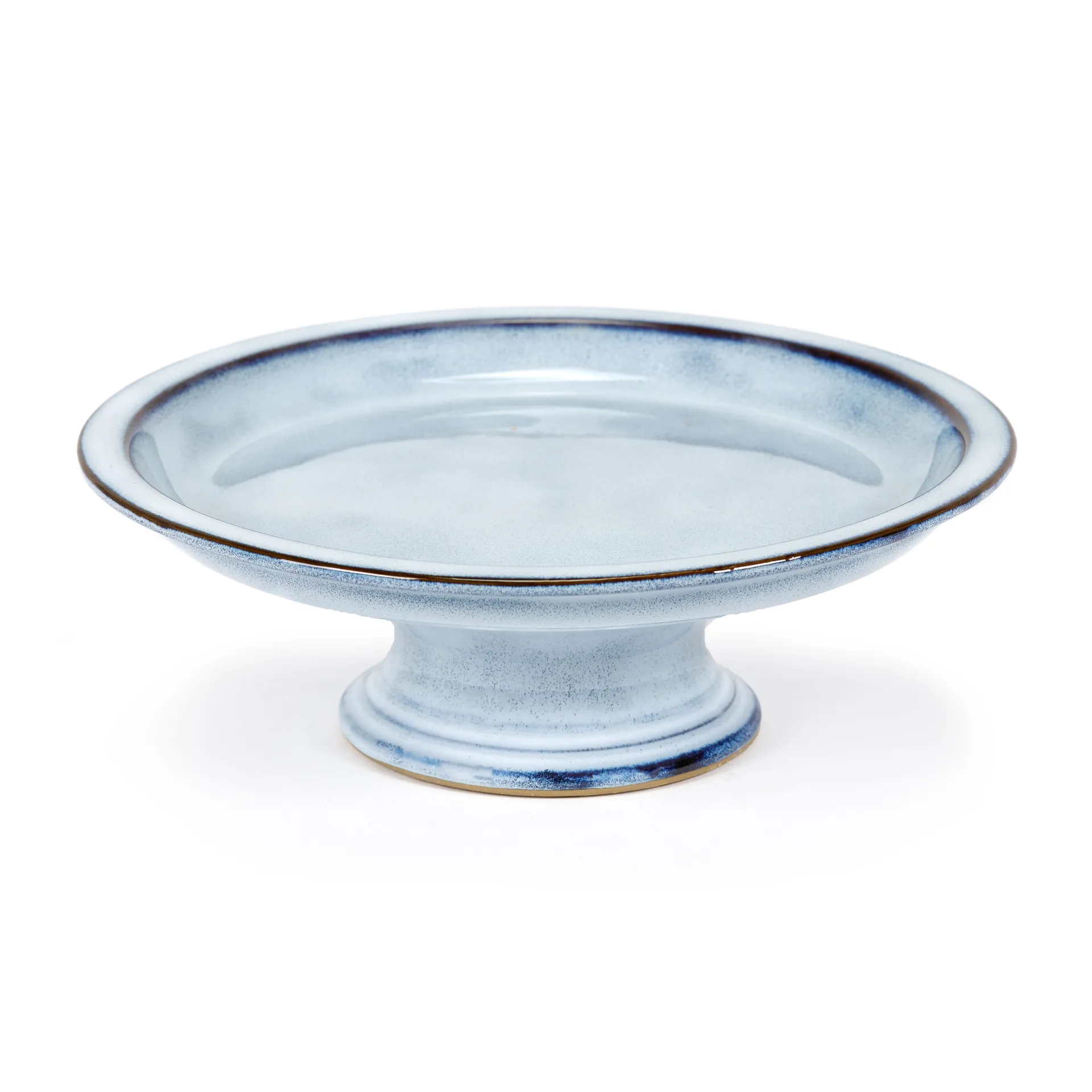 Plat à gâteau émaillé Pure L Ø23,5 cm, Bleu Serax