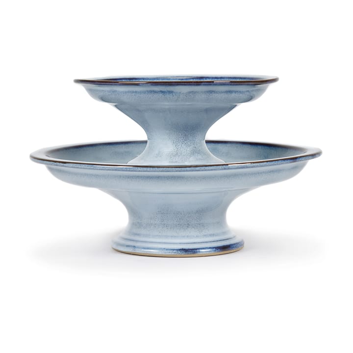 Plat à gâteau émaillé Pure L Ø23,5 cm, Bleu Serax