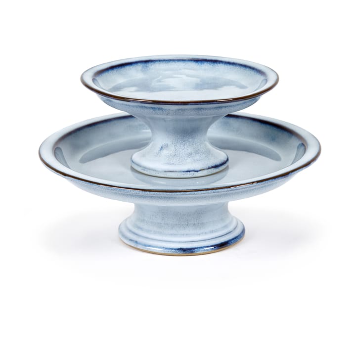 Plat à gâteau émaillé Pure L Ø23,5 cm, Bleu Serax