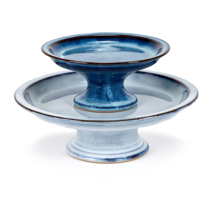 Plat à gâteau émaillé Pure L Ø23,5 cm, Bleu Serax