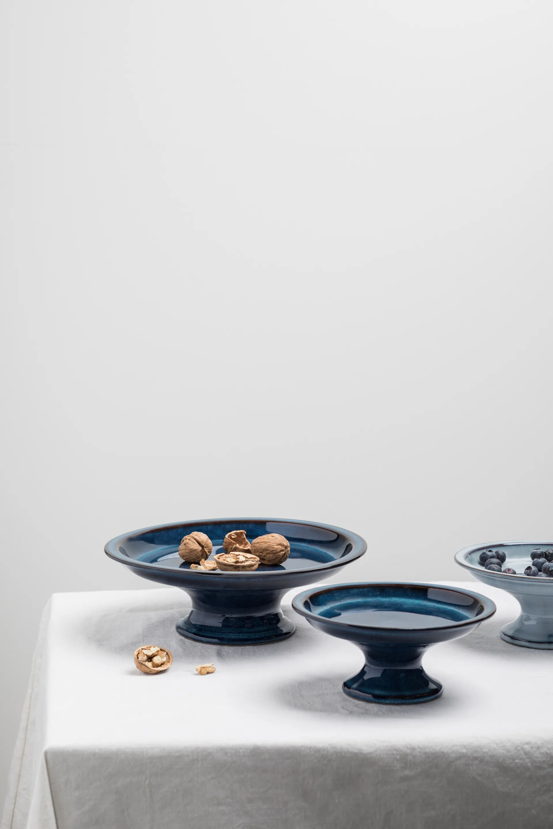 Plat à gâteau émaillé Pure S Ø16,5 cm, Bleu foncé Serax