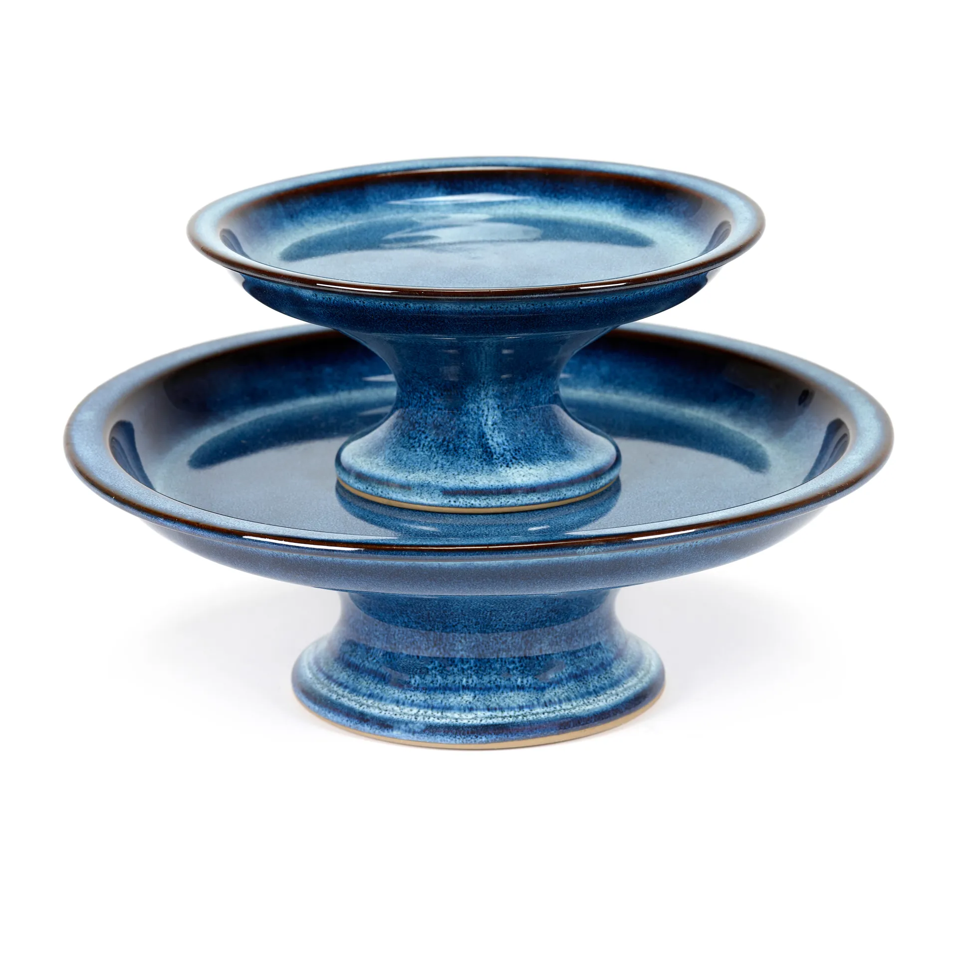 Plat à gâteau émaillé Pure S Ø16,5 cm, Bleu foncé Serax