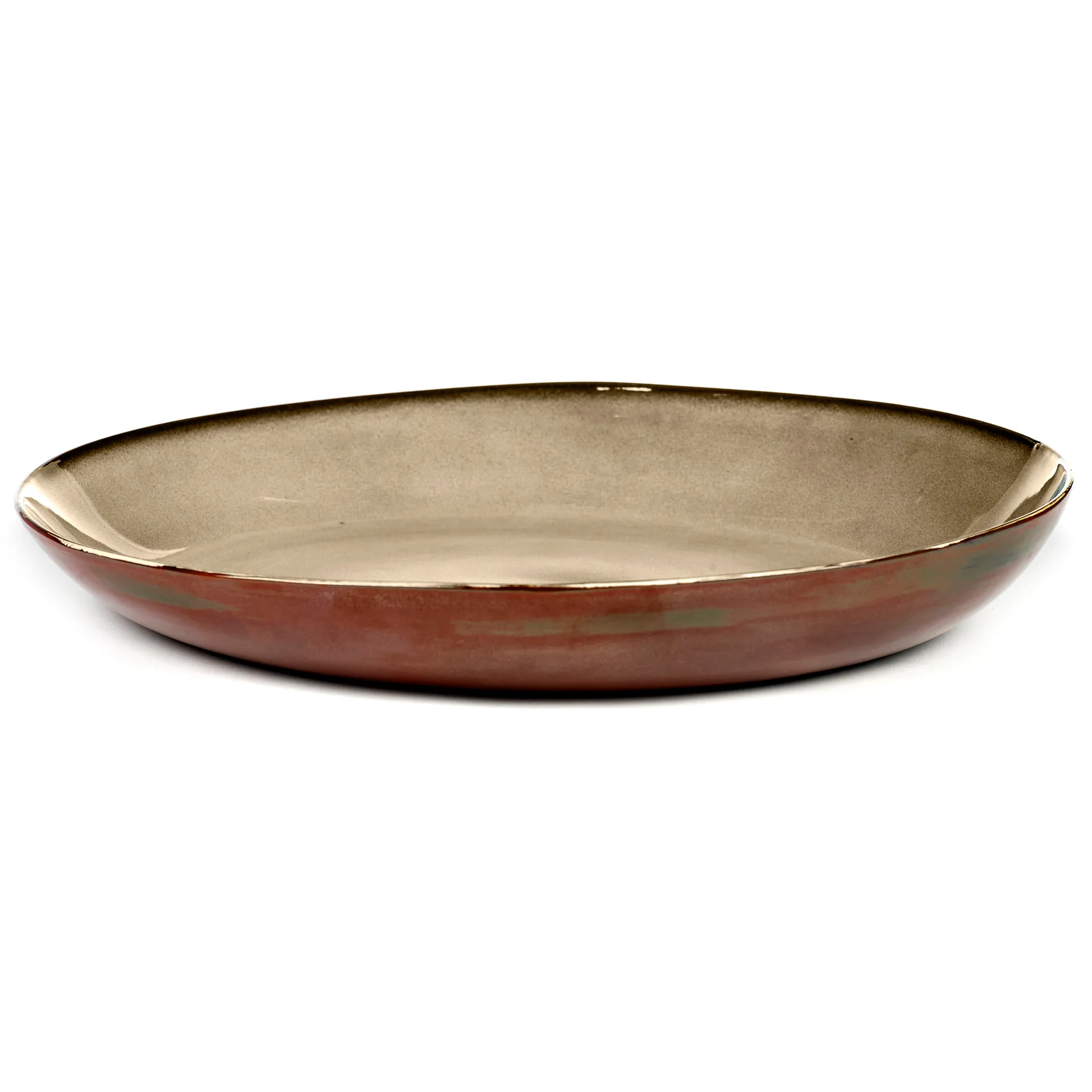 Plat à service Terres de Rêves 35,5 cm, Misty grey-rust Serax