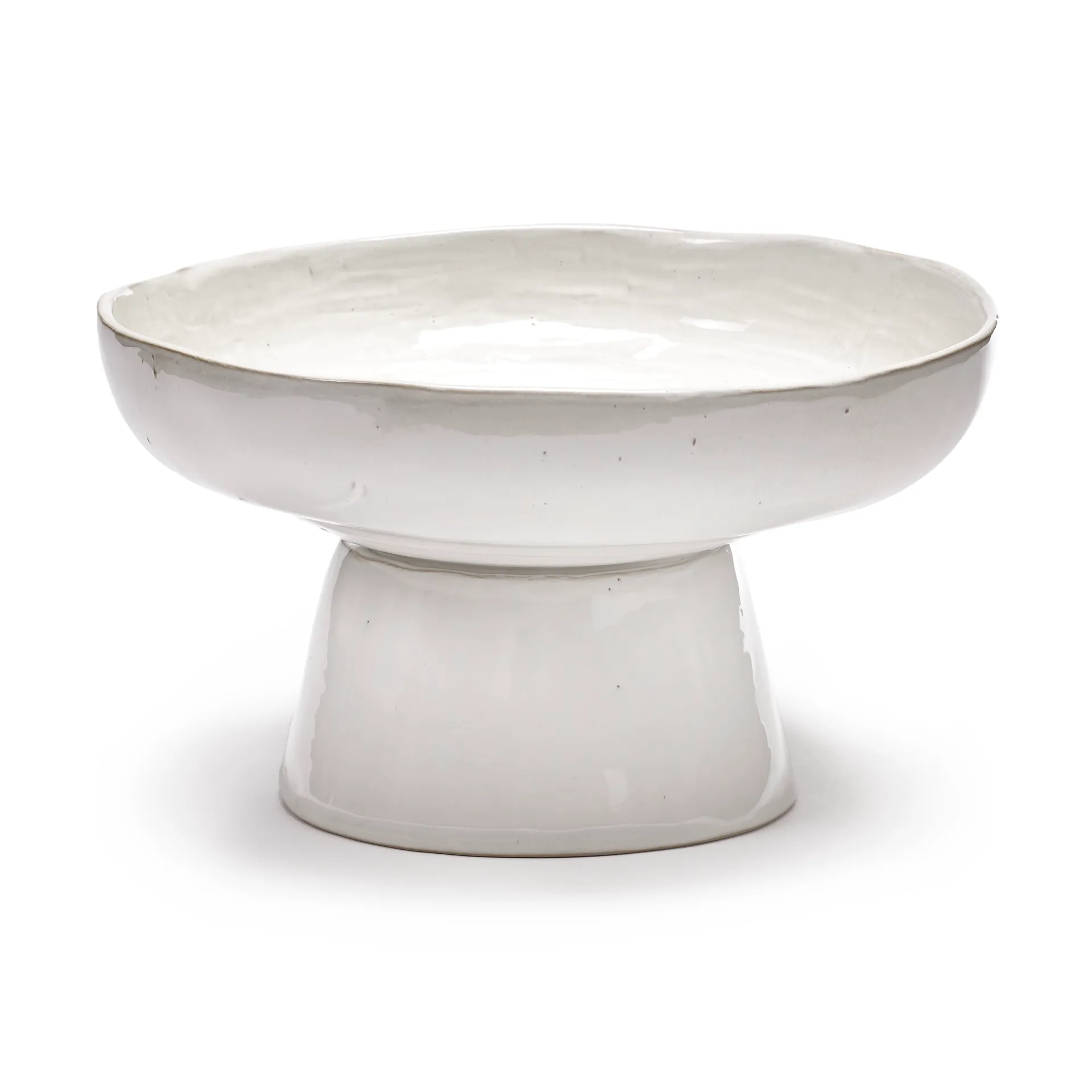 Plat de service La Mère sur pied Ø31 cm, Off white Serax