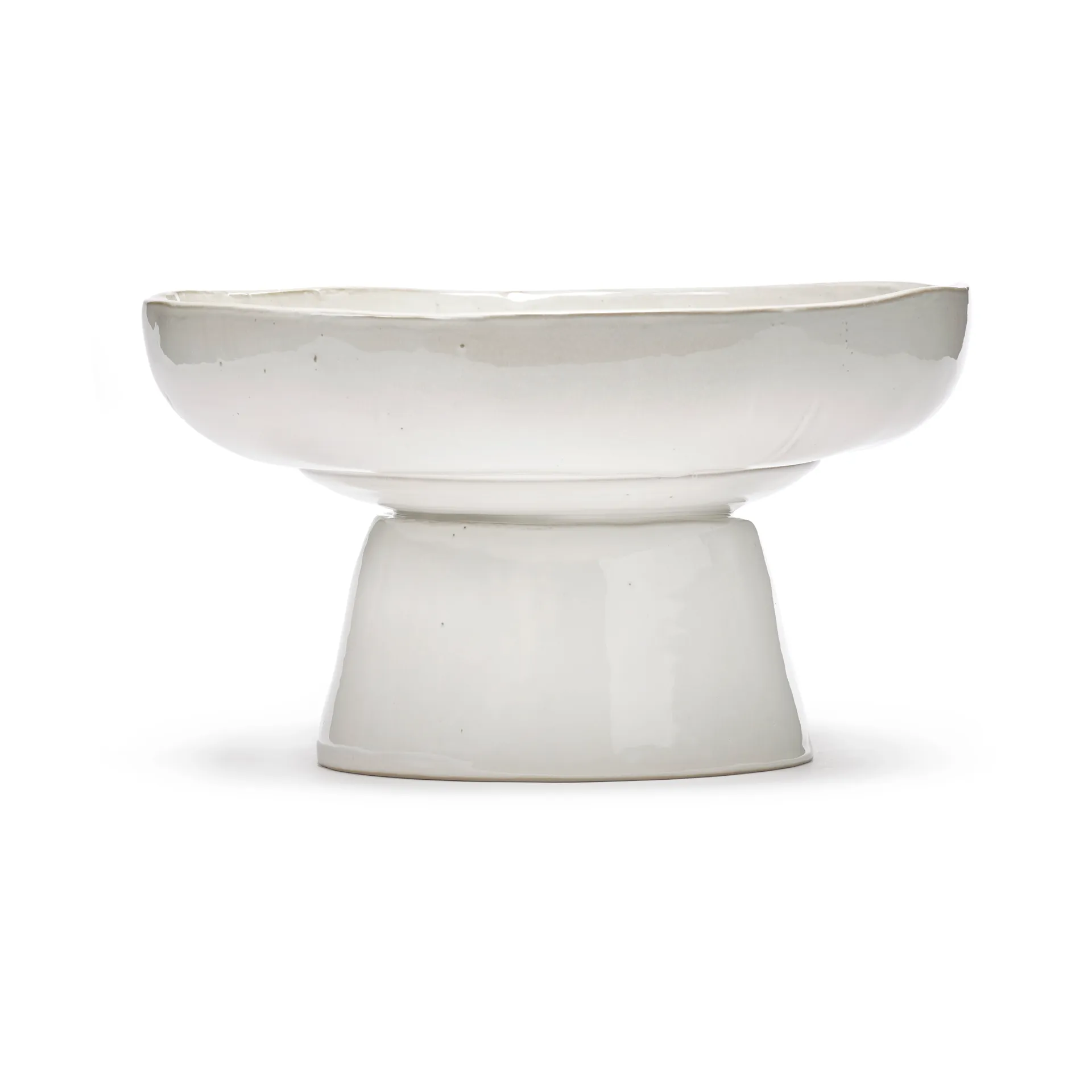 Plat de service La Mère sur pied Ø31 cm, Off white Serax