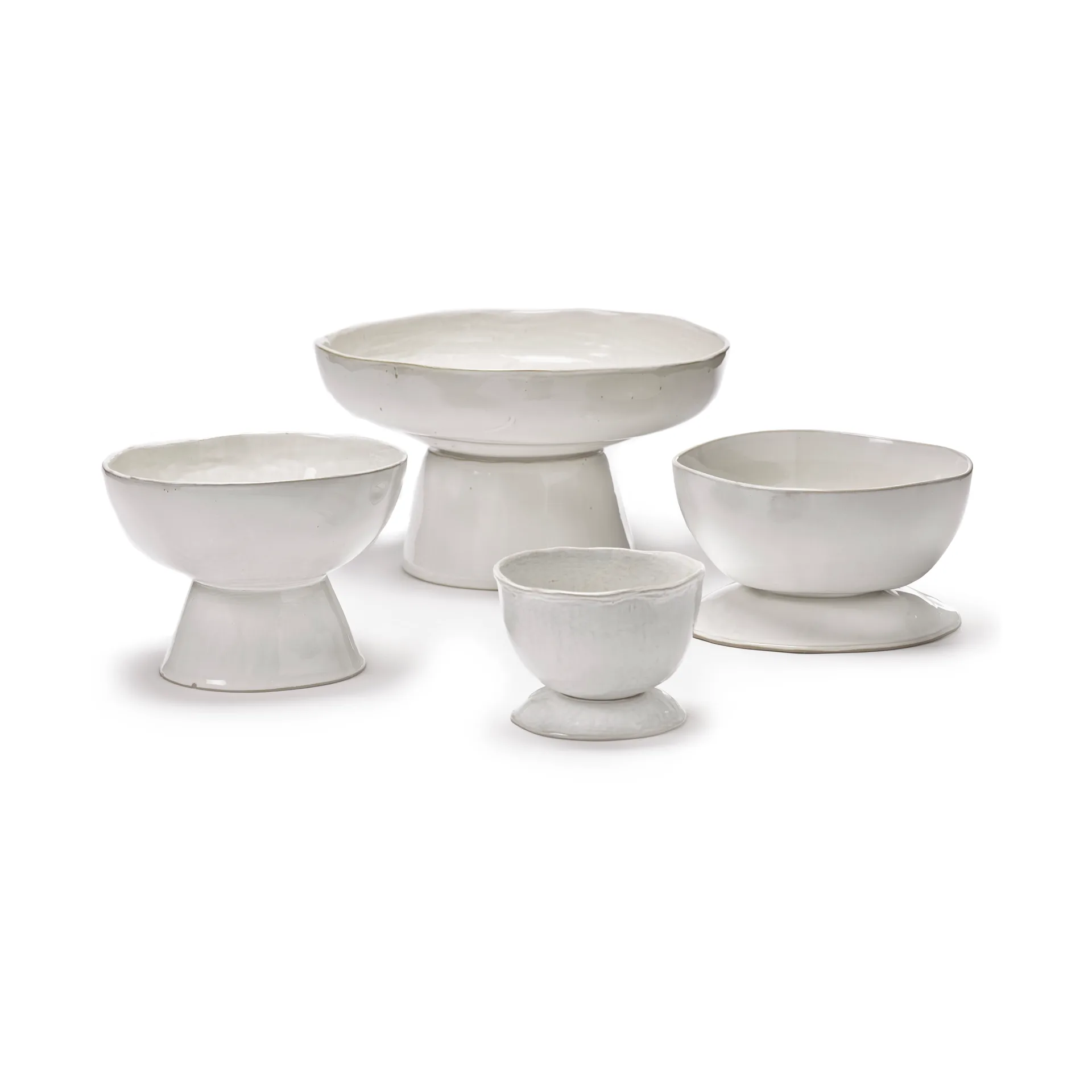 Plat de service La Mère sur pied Ø31 cm, Off white Serax