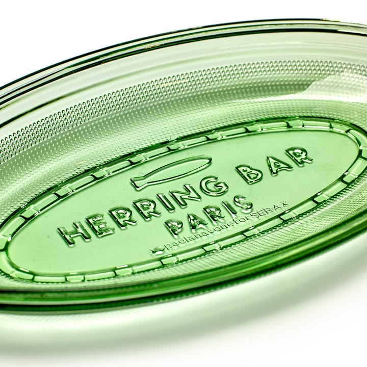 Plat Fish & Fish oval 14x26 cm - Green - Serax