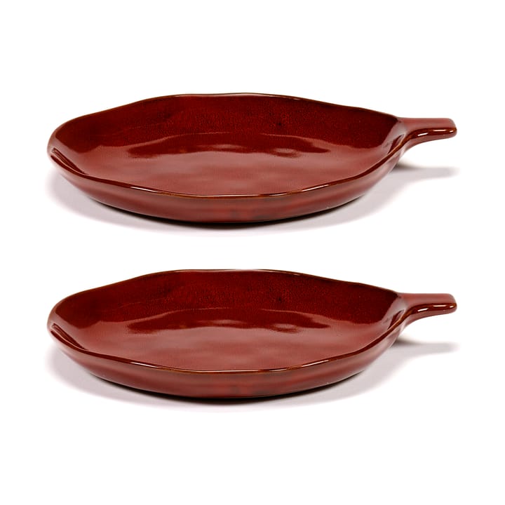 Plat La Mère avec anse Ø17 cm lot de 2 - Venetian red - Serax