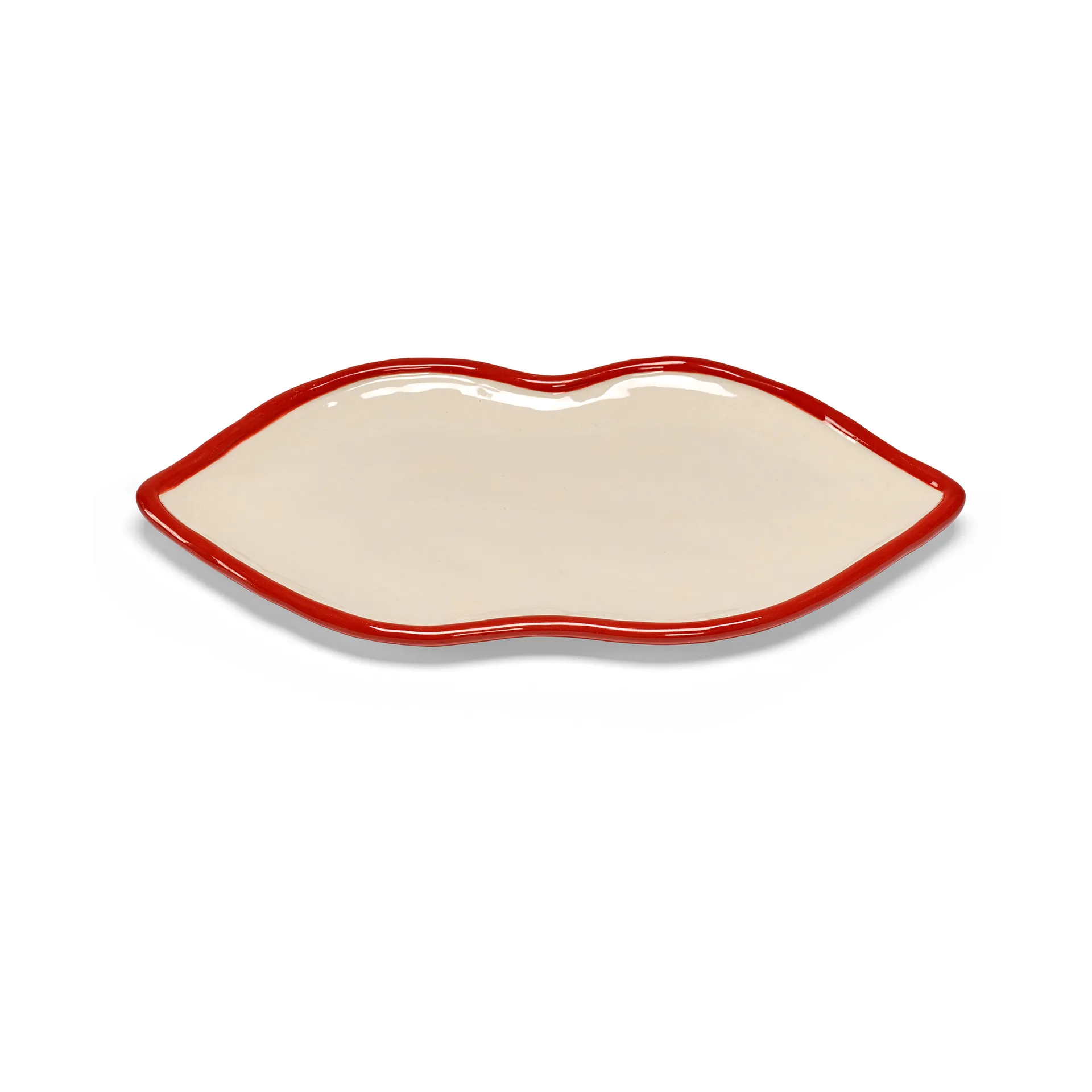 Plateau Les Objets Mouleversants L, Red-white Serax