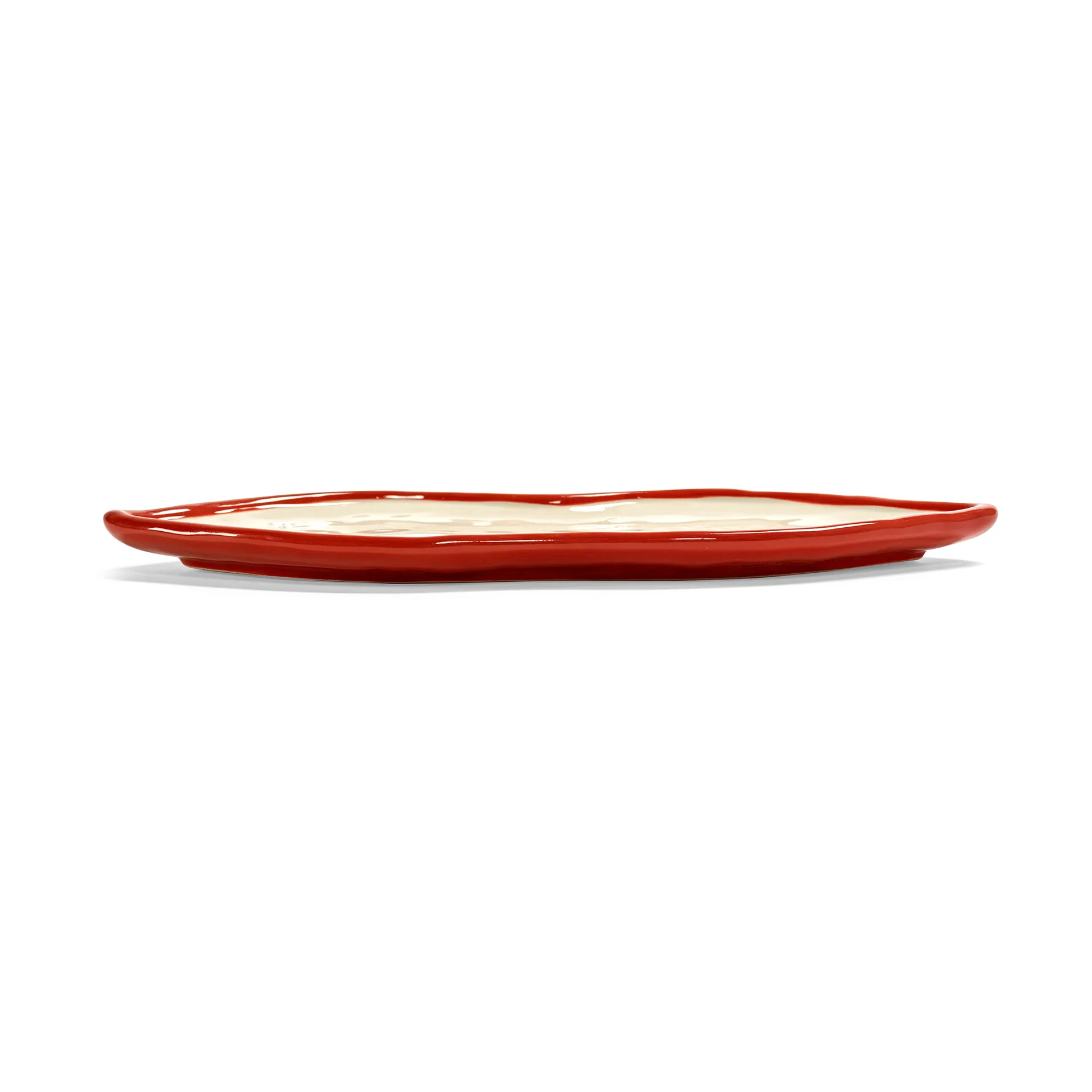 Plateau Les Objets Mouleversants L, Red-white Serax
