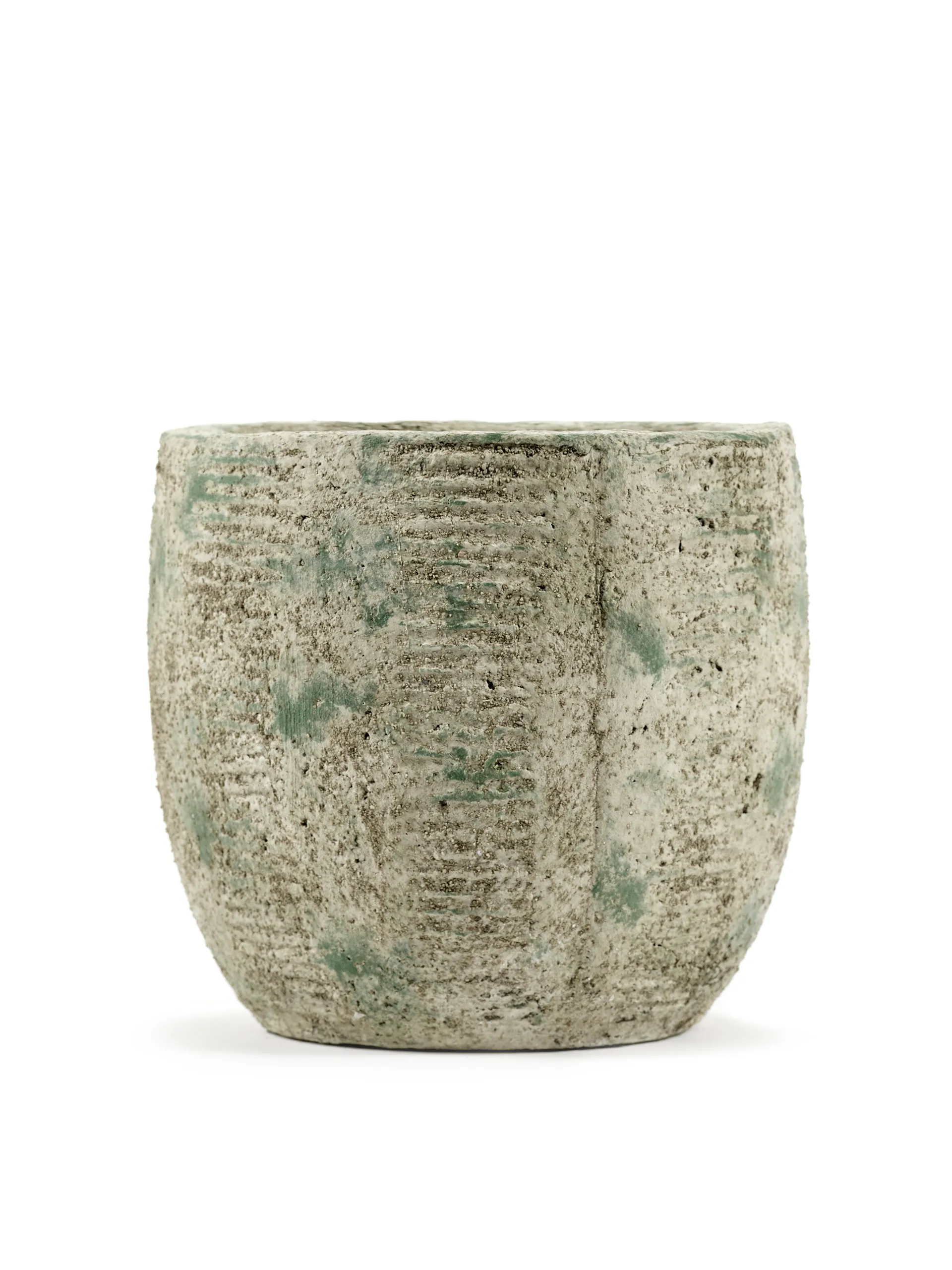 Pot rayures Rustic S 16,5 cm, Grey Serax