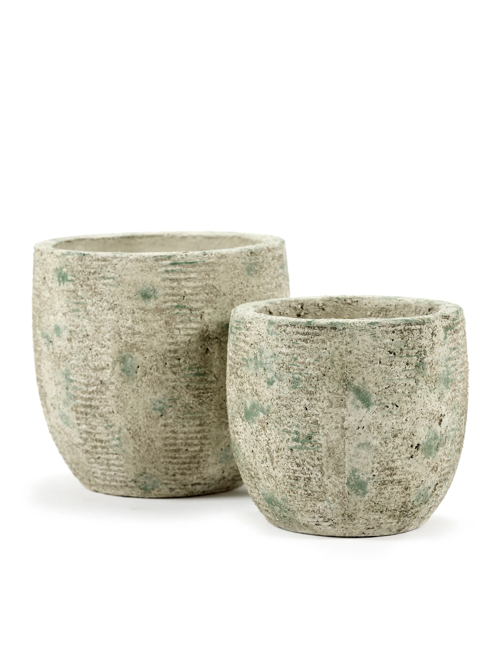 Pot rayures Rustic S 16,5 cm, Grey Serax