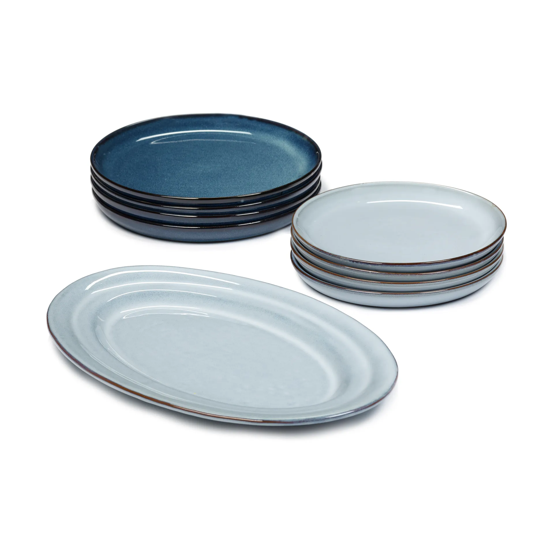 Pure dinner set 9 pièces, Blue Serax