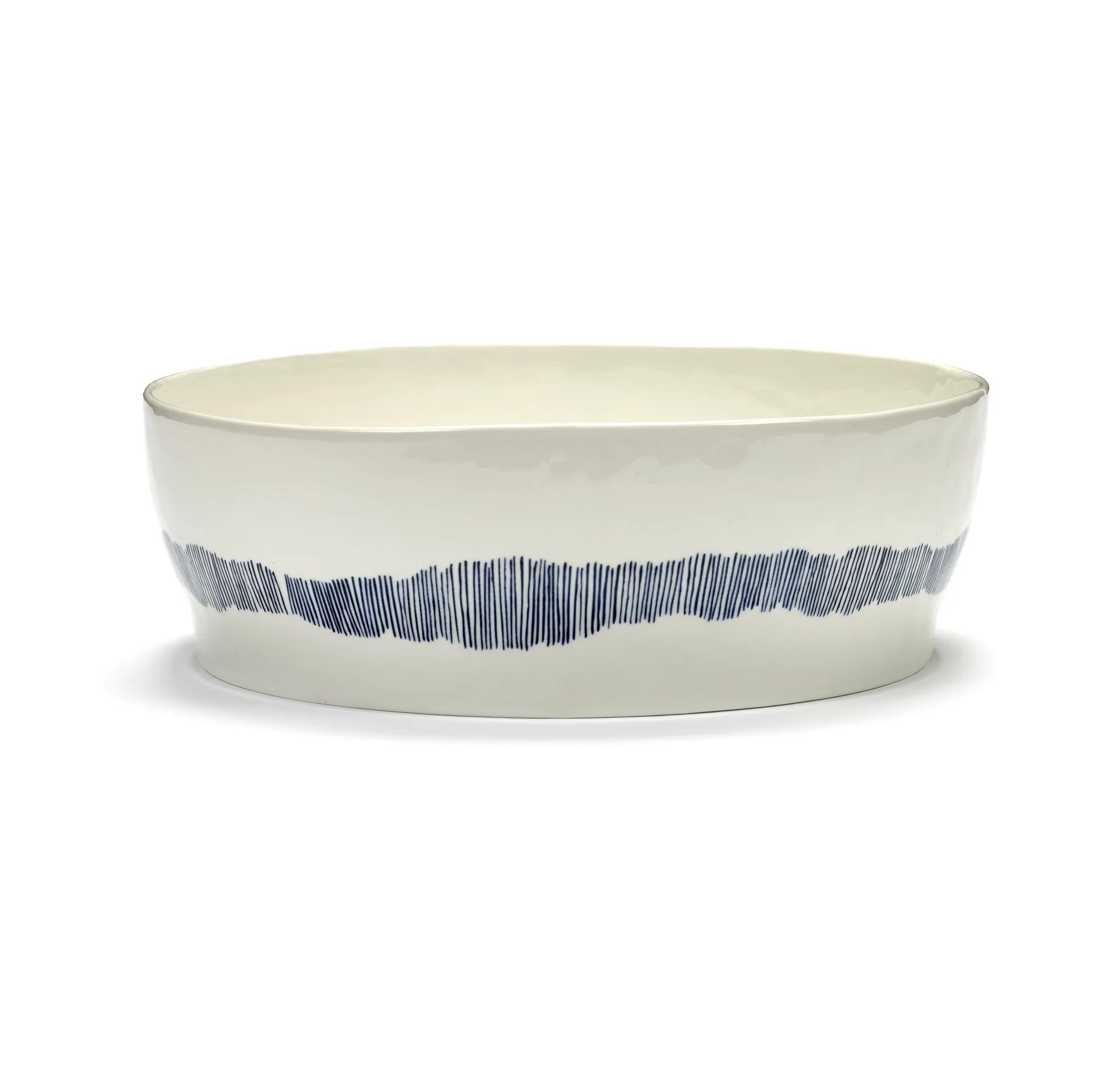 Saladier Ottolenghi Feast Ø27,5 cm, White stripes-blue Serax