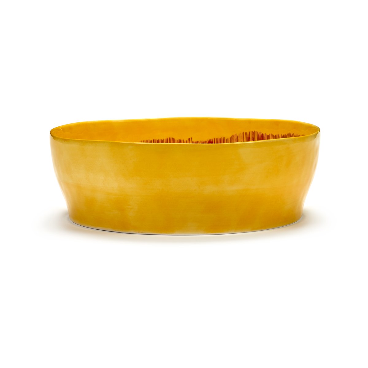 Serax Saladier Ottolenghi Feast o27,5 cm Yellow stripes-red