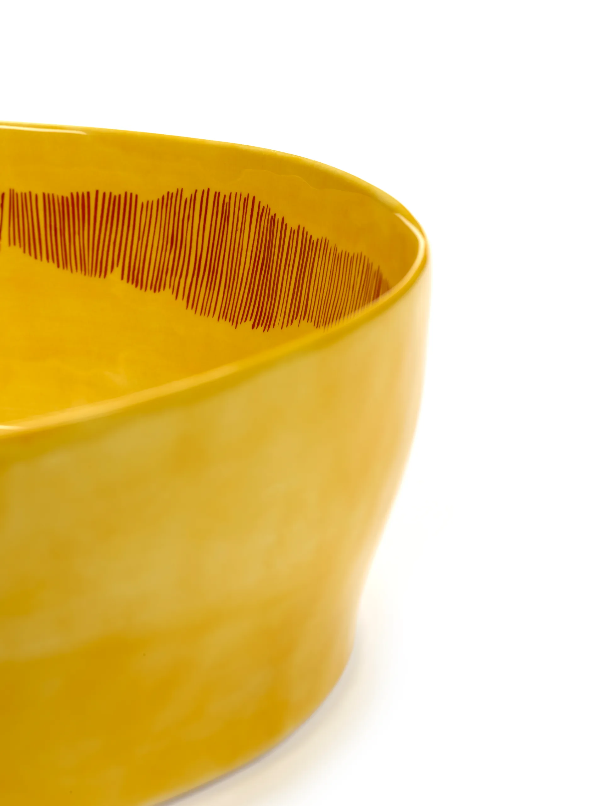 Saladier Ottolenghi Feast Ø27,5 cm, Yellow stripes-red Serax