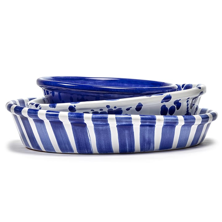 Saladier Table Nomade L, Blanc-bleu Serax