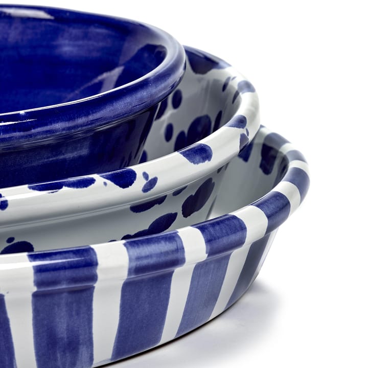 Saladier Table Nomade L, Blanc-bleu Serax
