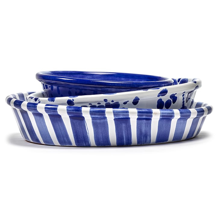 Saladier Table Nomade M - Blanc-bleu - Serax