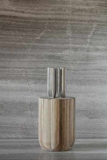 Set de couteaux Base avec bloc de couteaux 5 pièces - Wood-steel grey - Serax