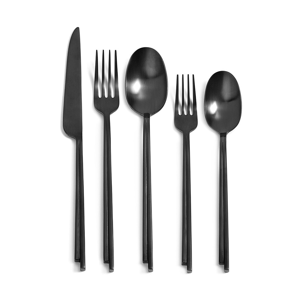 Serax Set de couverts Dune 5 pièces coffret cadeau Black