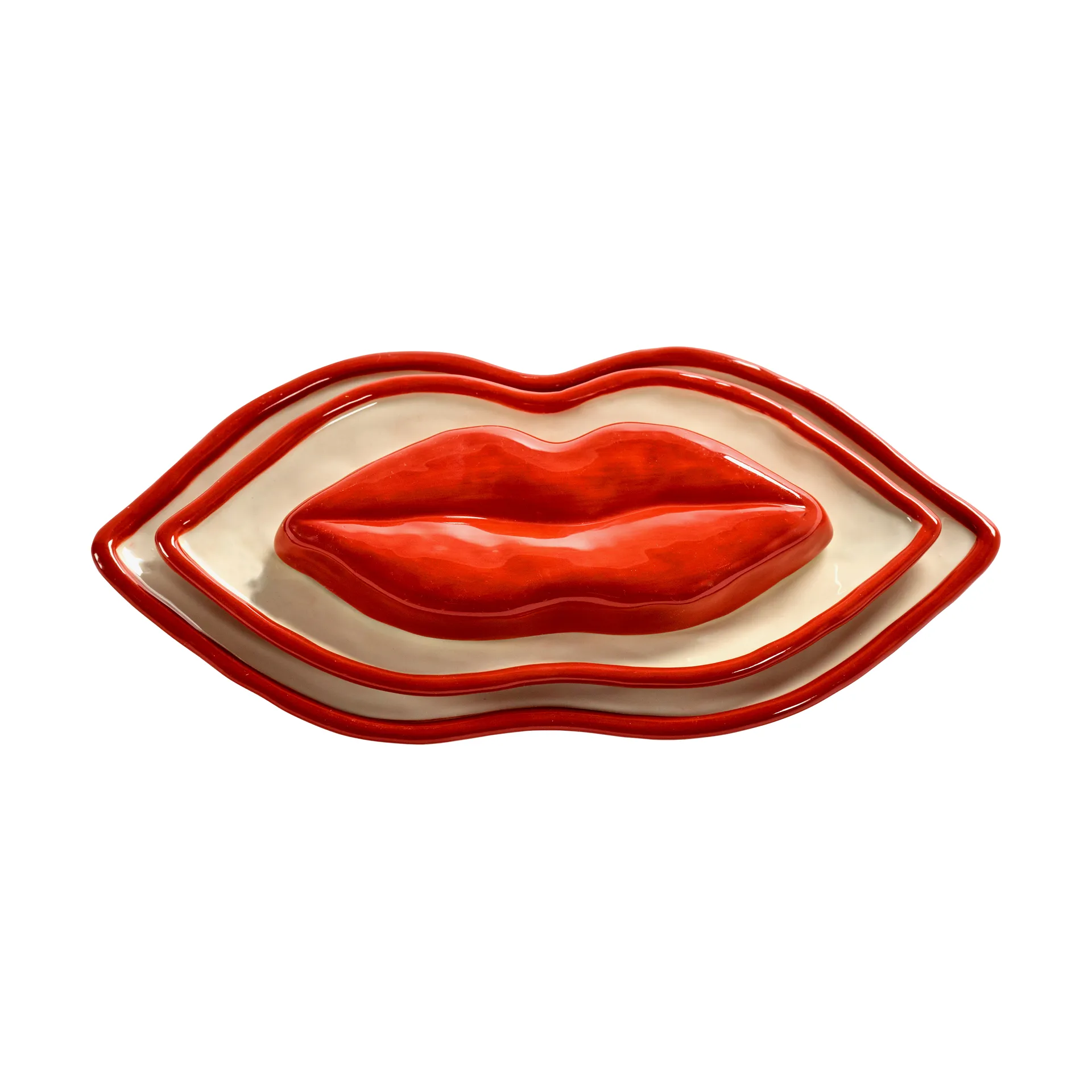 Set de plateaux Les Objets Mouleversants 3 pièces, Red-white Serax