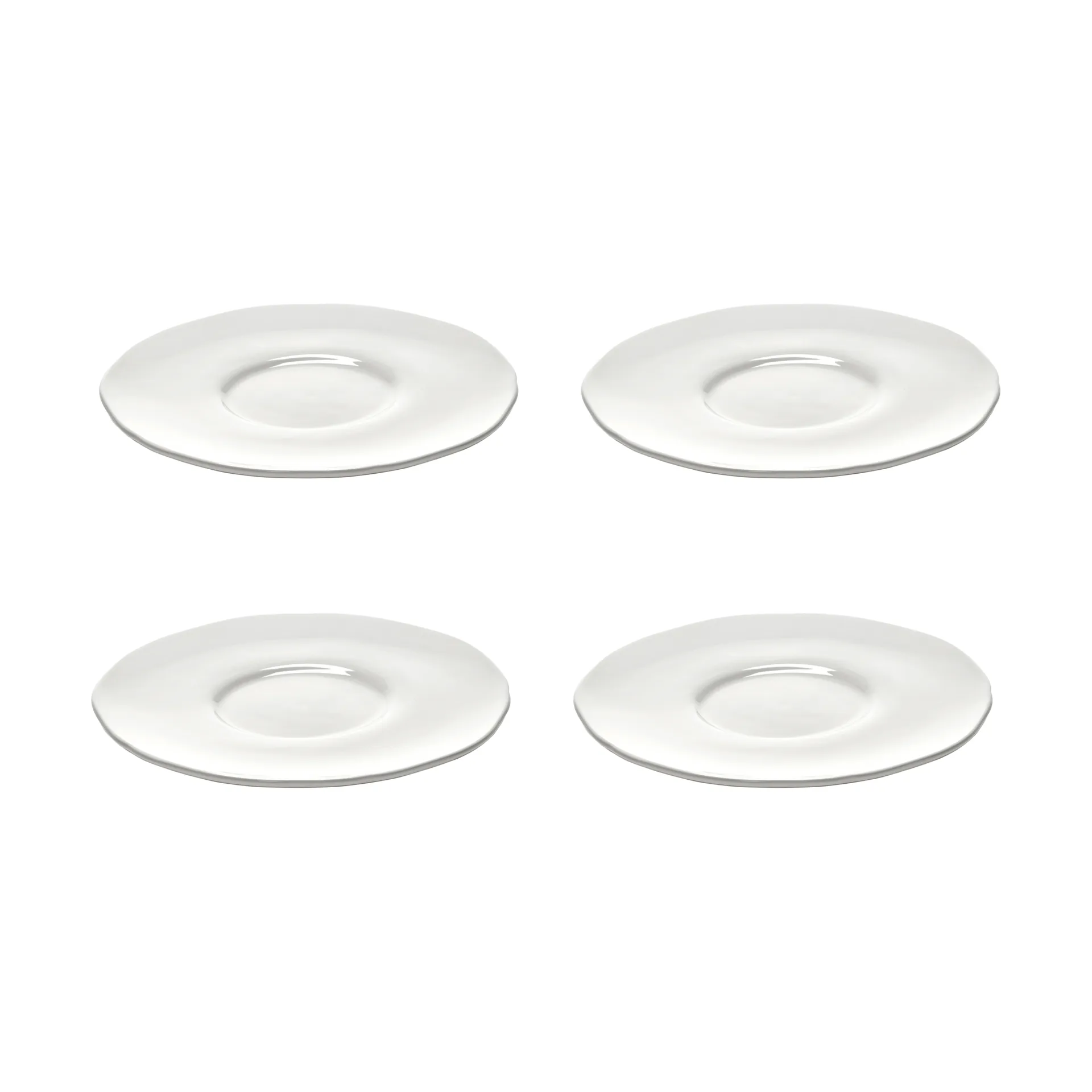 Soucoupe Silhouette pour tasse à café Ø12,7 cm lot de 4, Blanc Serax