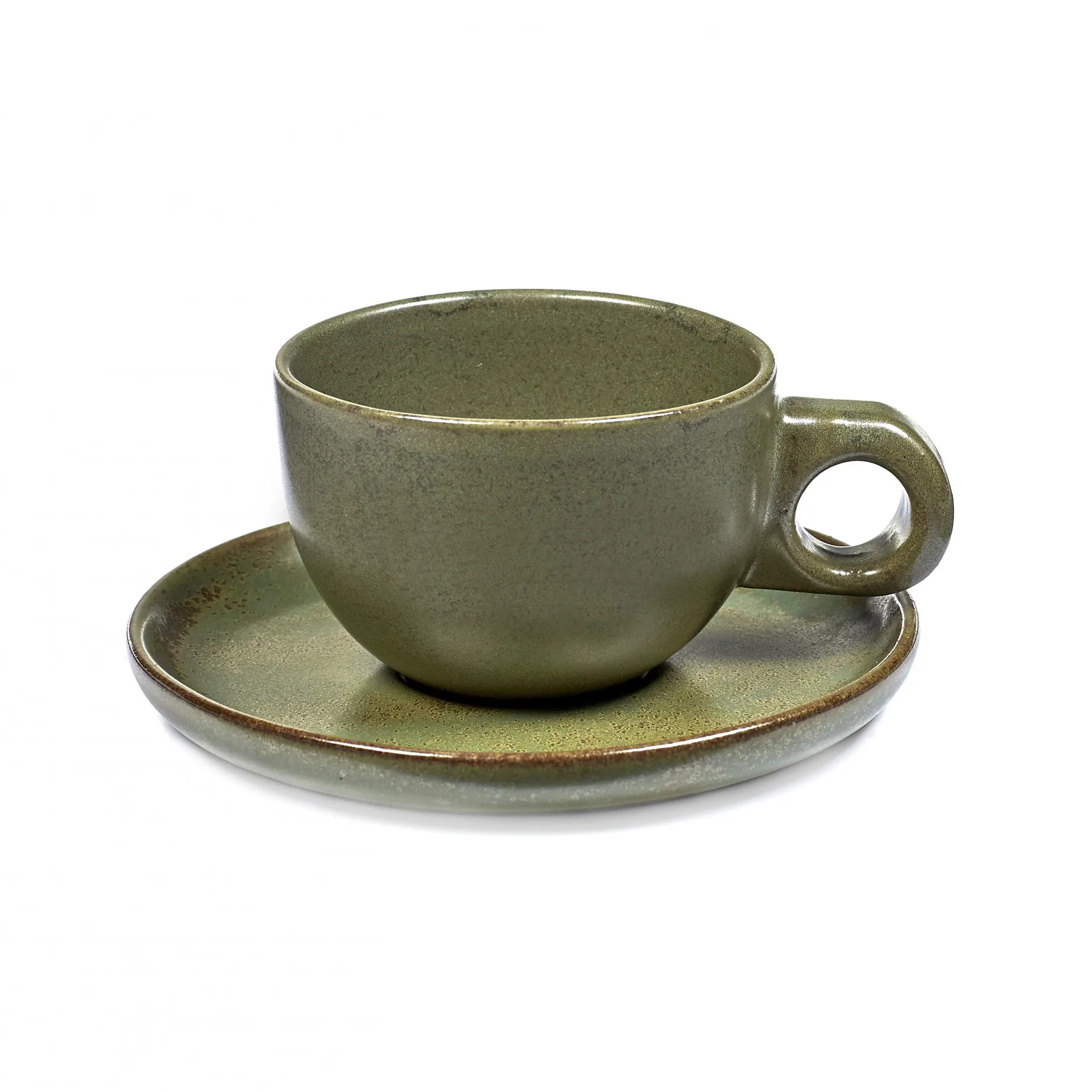 Tasse à café avec soucoupe Surface 13 cl, Camogreen Serax