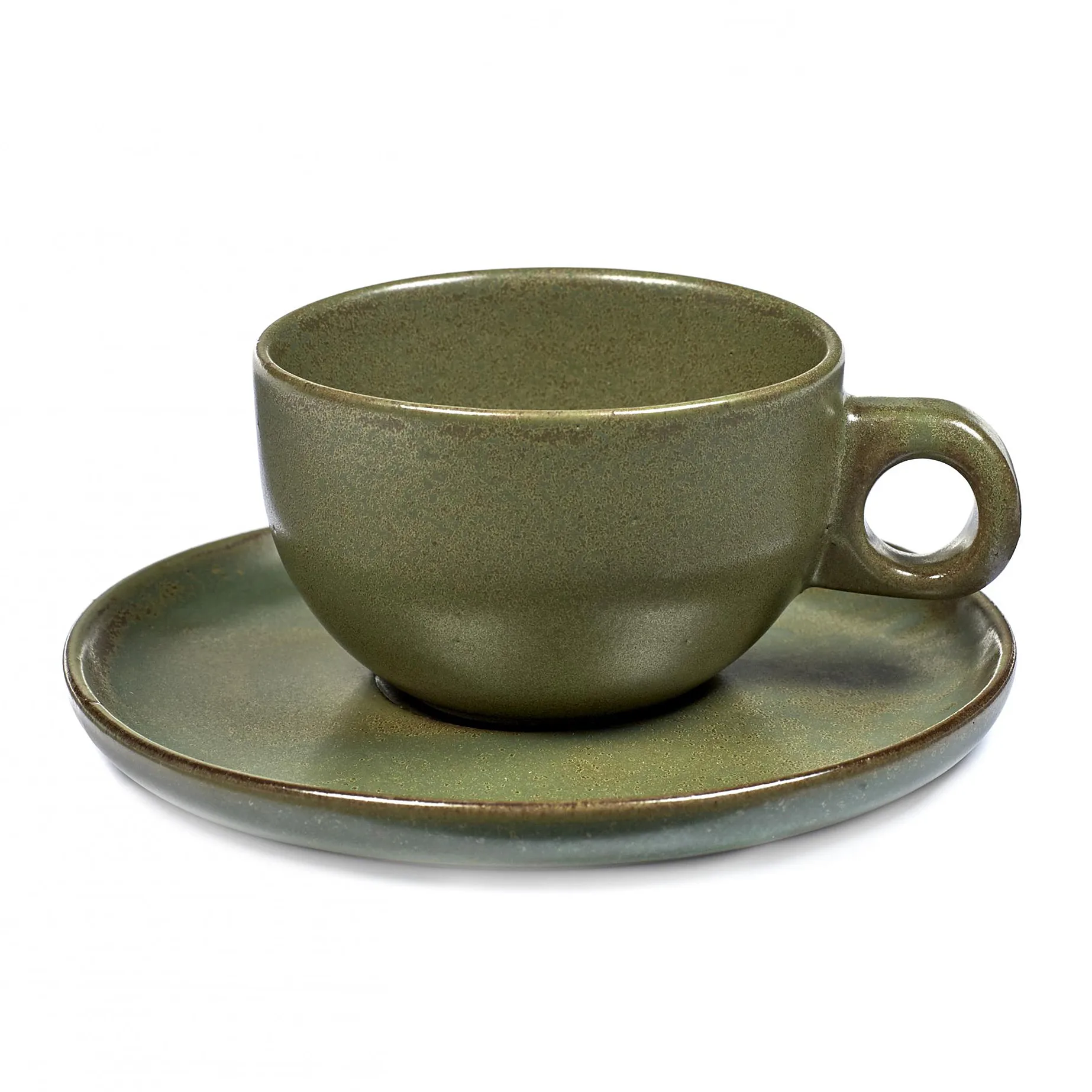 Tasse à cappuccino avec soucoupe Surface 23 cl, Camogreen Serax