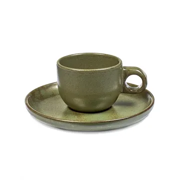 Tasse à espresso avec soucoupe Surface 10 cl - Camogreen - Serax