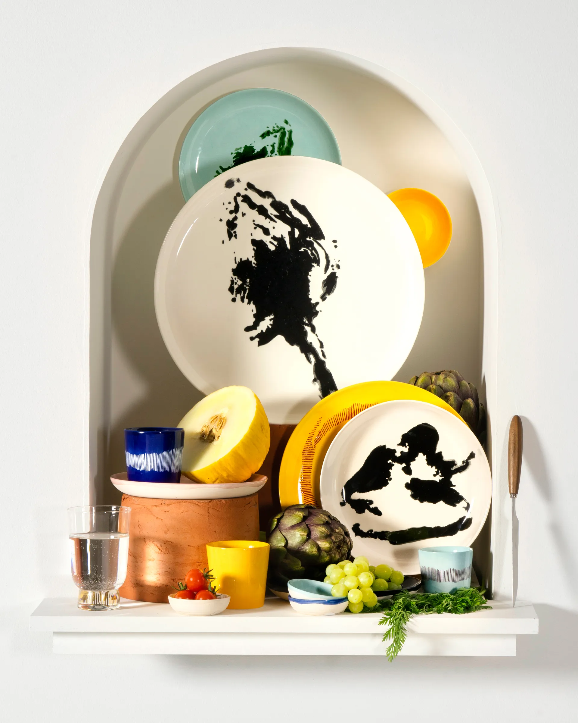 Tasses à thé Ottolenghi Feast 33 cl lot de 4, Dark blue-white Serax