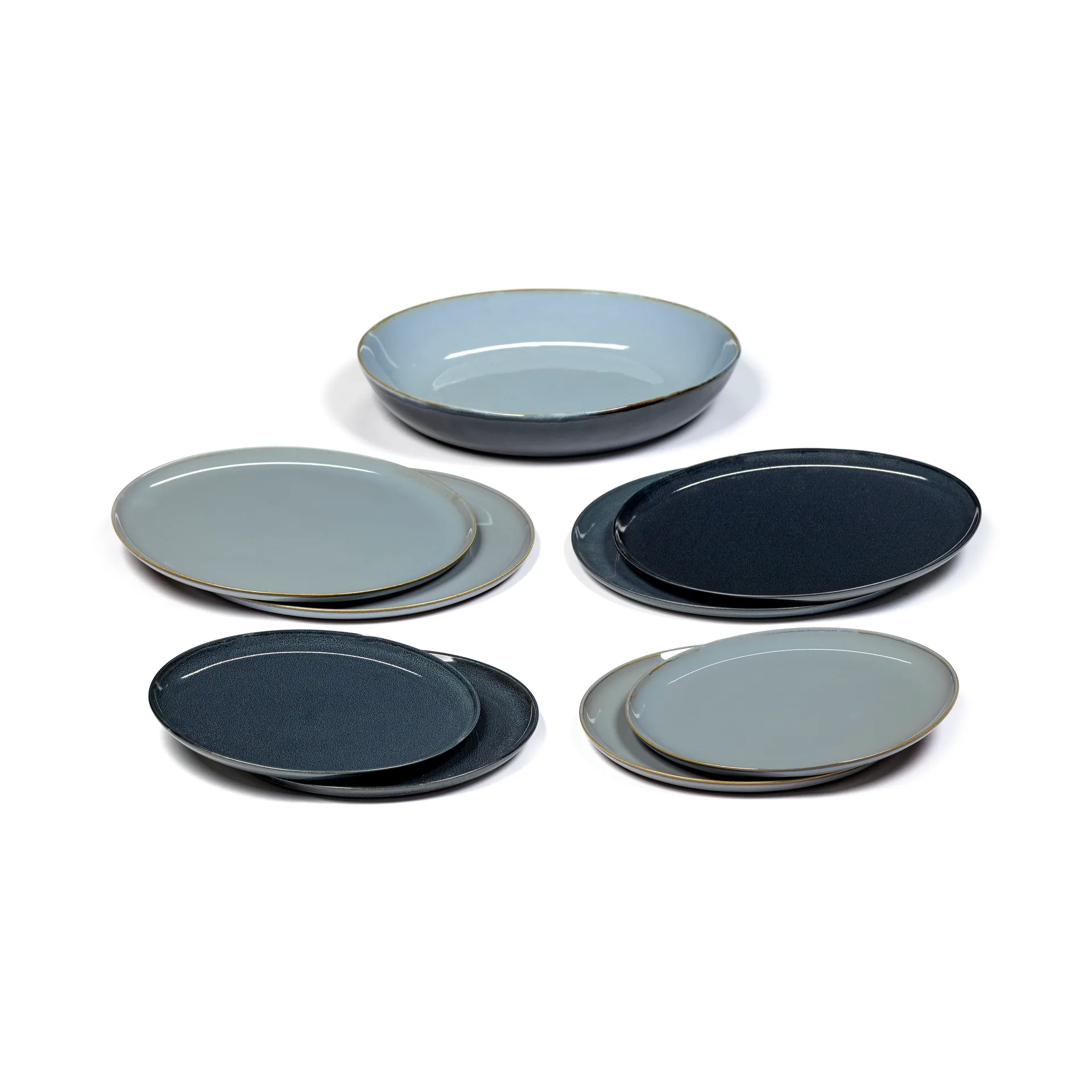 Terres de Rêves dinner set 9 pièces, Smokey blue-dark blue Serax