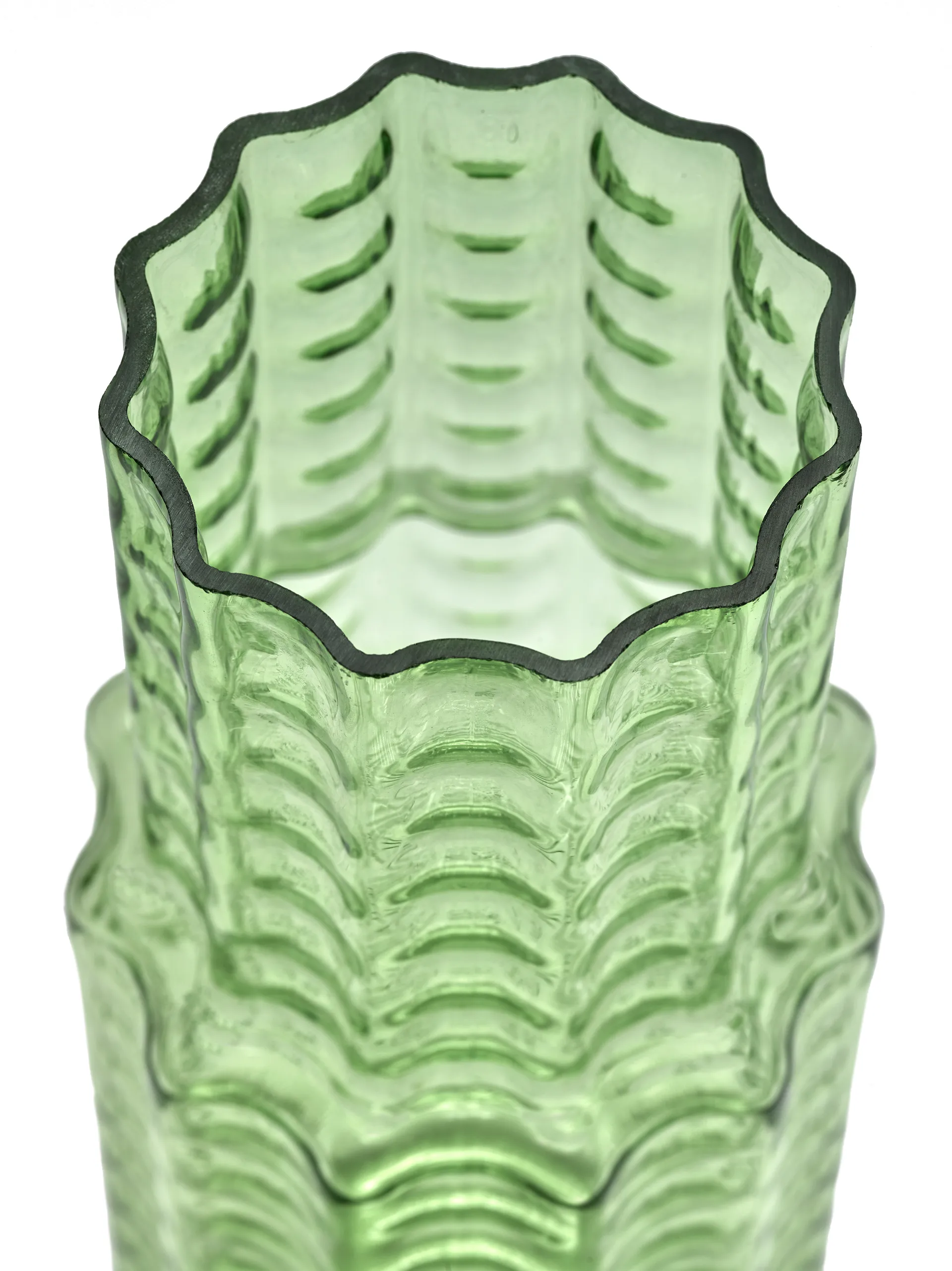 Vase Waves 05 Ø16x35 cm, Green-clear Serax