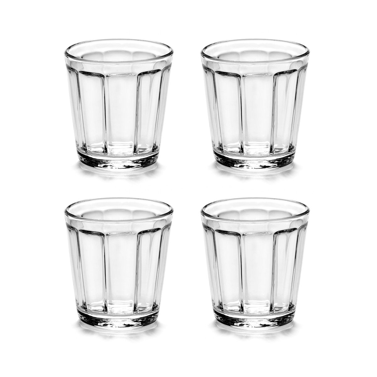 Serax Verre à espresso Surface 10 cl Lot de 4 Transparent Transparent