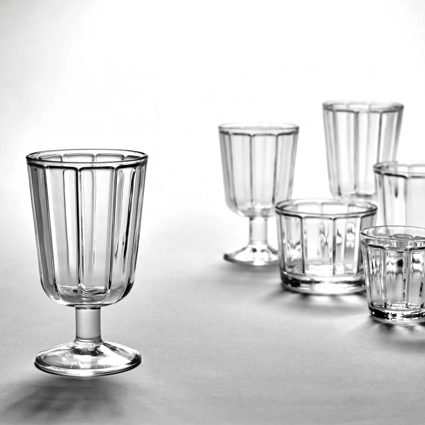 Verre à vin blanc Surface 18 cl Lot de 4 Transparent Serax
