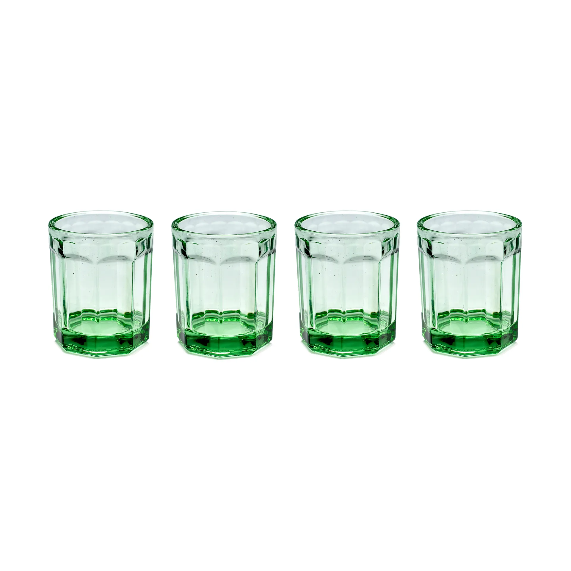 Verre Fish & Fish 22 cl Lot de 4 Green,  Serax