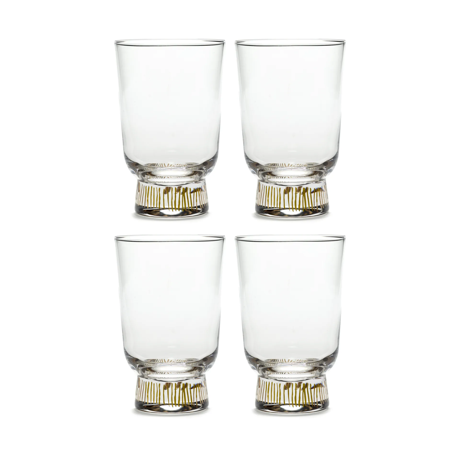Verres Ottolenghi Feast 33 cl lot de 4, Stripes gold Serax