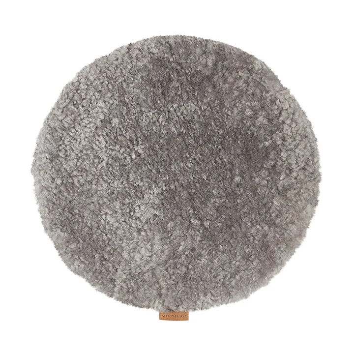Coussin de chaise rembourré Jill - Granit (gris), Ø36 cm - Shepherd of Sweden
