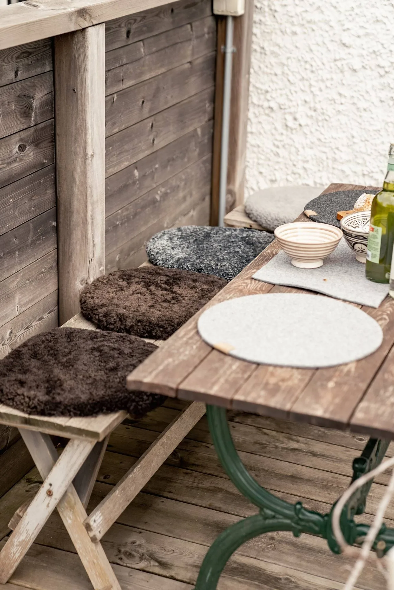 Jill coussin de chaise rembourré, Cappuccino (brun), Ø36 cm Shepherd of Sweden