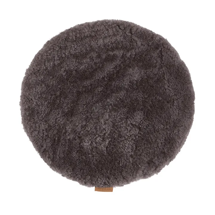 Jill coussin de chaise rembourré - Carbon (gris), Ø36 cm - Shepherd of Sweden