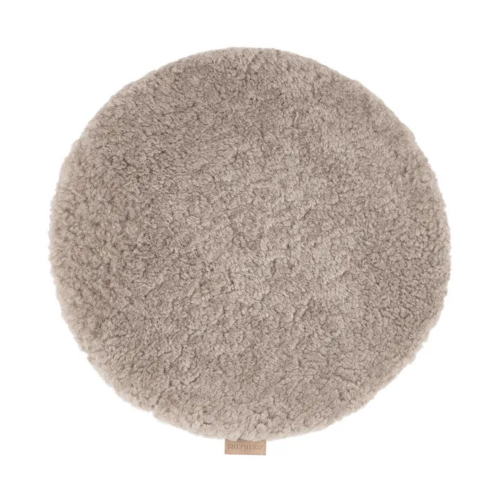 Jill coussin de chaise rembourré - Stone (beige), Ø36 cm - Shepherd of Sweden